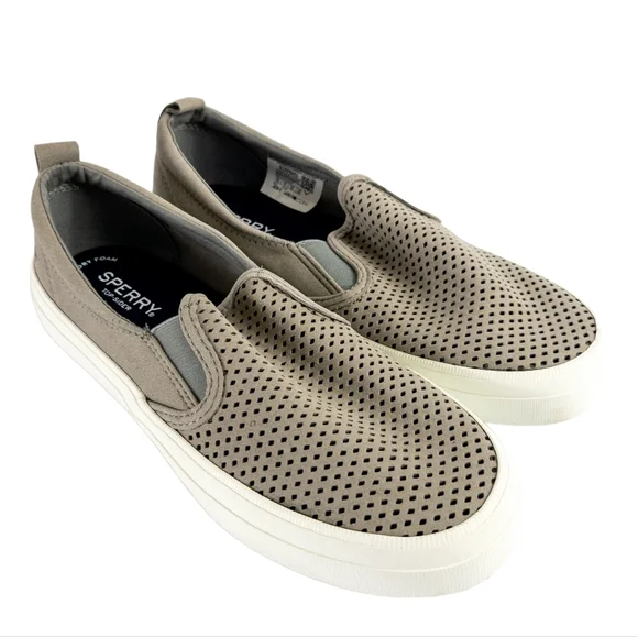 Sperry Crest Twin Gore Perforated Slip-on Sneakers Grey - Picture 6 of 11